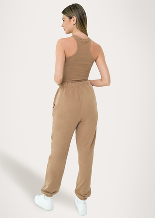 L'COUTURE Tees & Tanks Life Lounge Tank Caramel