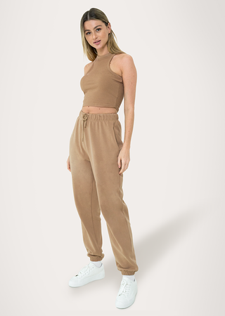 L'COUTURE Tees & Tanks Life Lounge Tank Caramel