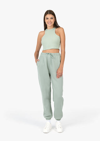 L'COUTURE Tees & Tanks Life Lounge Tank Sage