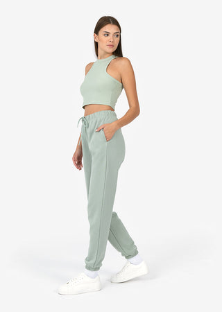 L'COUTURE Tees & Tanks Life Lounge Tank Sage