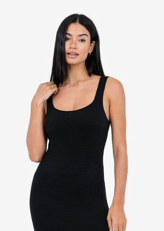 LC Airjet Rib Maxi Dress Black