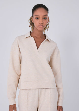 All-Around Lounge Collar Sweater Oatmeal Heather