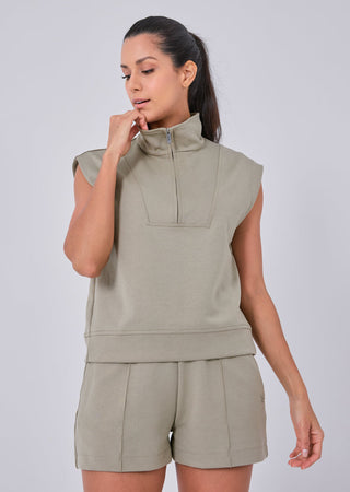 All-Around Lounge Half Zip Sweatshirt Abby Stone