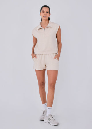 All-Around Lounge Pintuck Short Oatmeal Heather