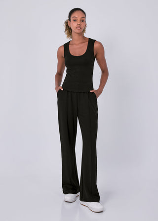 All-Around Lounge Scoop Neck Tank Black