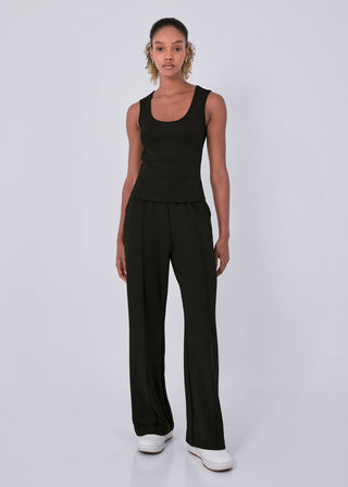 All-Around Lounge Scoop Neck Tank Black