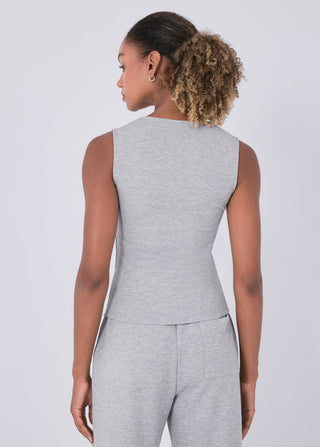 All-Around Lounge Scoop Neck Tank Grey Marl