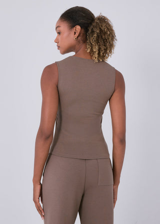 All-Around Lounge Scoop Neck Tank Walnut