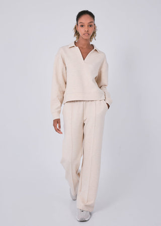 All-Around Lounge Straight Leg Short length Pant Oatmeal Heather