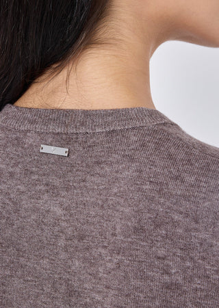 Women's Button Cardigan Taupe Marl