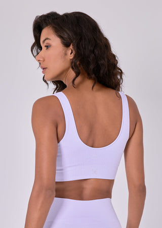 Seamless Rib Bra Lilac Thistle
