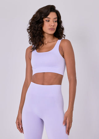 Seamless Rib Bra Lilac Thistle