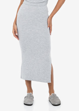 Effortless Tube Skirt Grey Marl