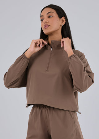 Women's Agility Half Zip Jacket Walnut