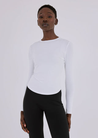 Women’s Aloe Long Sleeve Top White