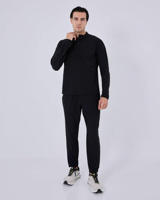 Mens Agility Half Zip Top Black Onyx