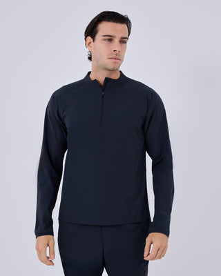 Mens Agility Half Zip Top Navy Pewter 