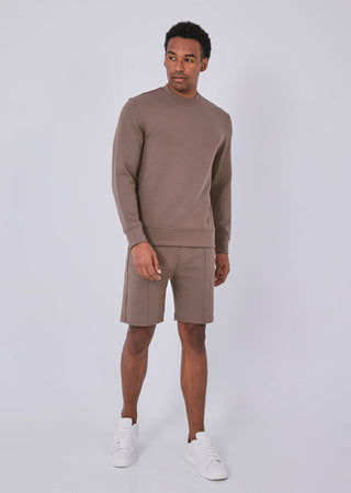 Mens All Around Lounge Crew Neck Sweatshirt Walnut