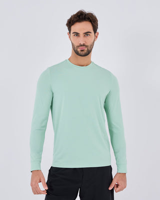Mens Hybrid Active Long Sleeve Top Fresh Mint