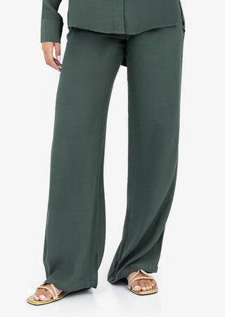 LC Plisse Wide Leg Pant Ivy Green
