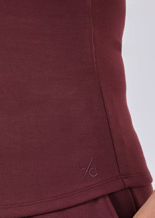 Women's Scoop Neck Tank Dark Burgundy