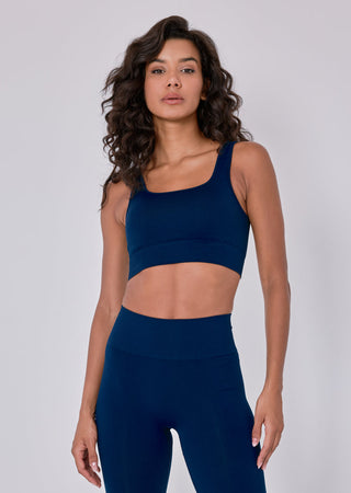 Seamless Rib Bra Navy