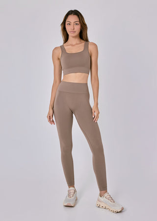 Seamless Rib Bra Walnut