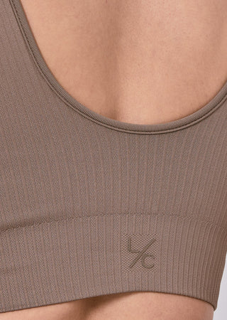 Seamless Rib Bra Walnut