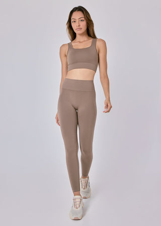 Seamless Rib Leggings Walnut