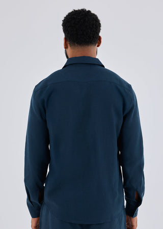 Men's Shirt Long Sleeve Dark Navy