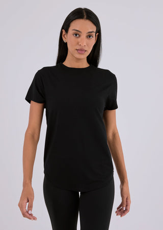 Women’s Aloe Split Back Tee Black