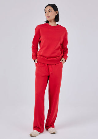 Unisex Oversized Sweat Pants Vivid Red
