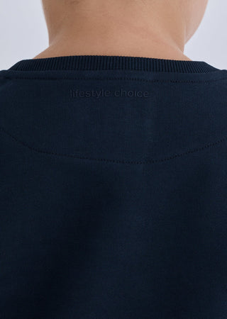 Unisex Kids Sweater Navy Pewter