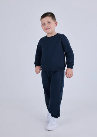 Unisex Kids Sweater Navy Pewter