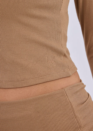 Women's V-Neck Cardigan Camel