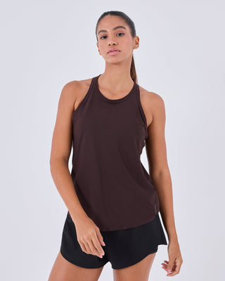 Womens Run Tank Dark Cocoa