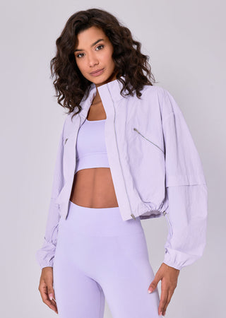 Womens Ripstop Zip Through Jacket Lilac Thistle