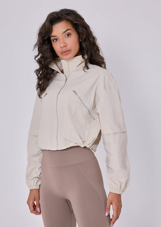 Womens Ripstop Zip Through Jacket Stone
