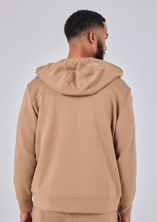 Men's Zip Up Hoodie Camel